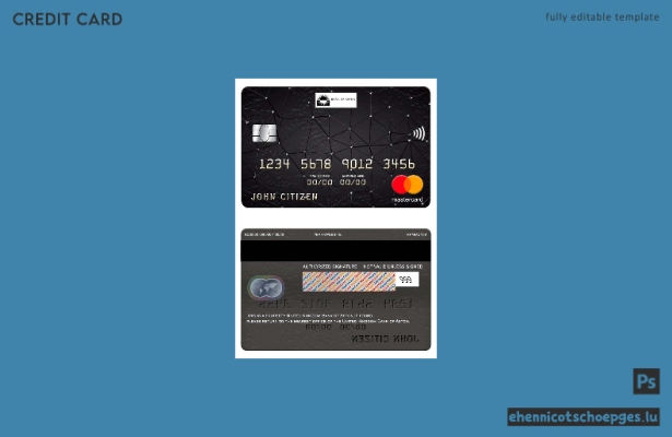 Beispielvorschau der Bank of Aston Mastercard (Vereinigtes Königreich)